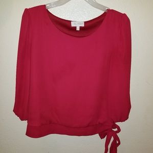 Red long sleeve Blouse